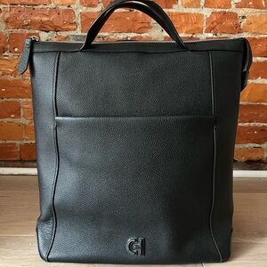 Cole Haan Black Textured Backpack